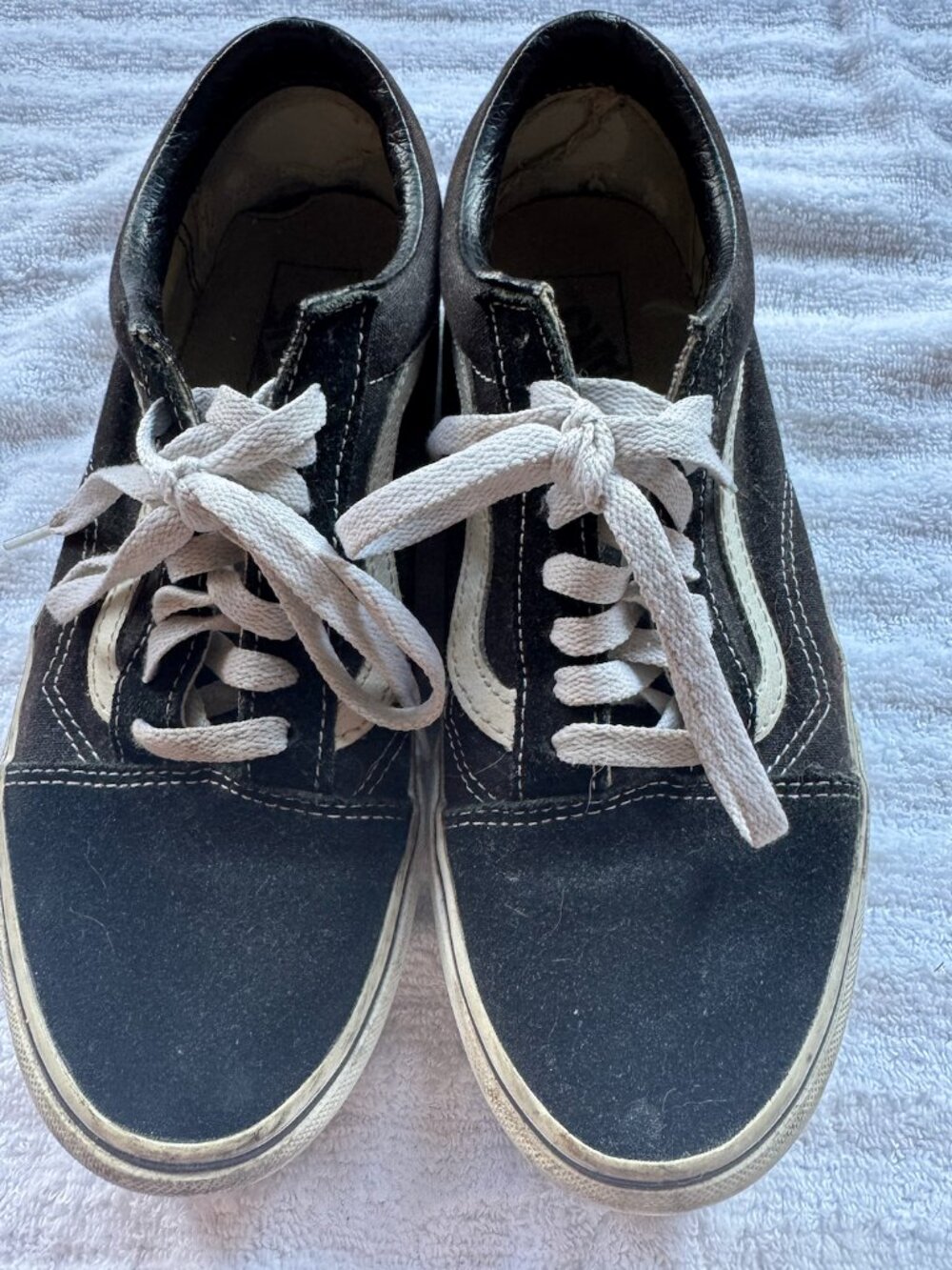Vans Old Skool Black and White Platform Sneakers